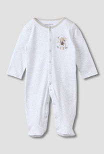 Juniors Sheep Embroidered Sleepsuit with Long Sleeves-undefined-image-1