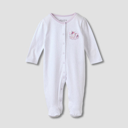 Juniors Unicorn Embroidered Sleepsuit