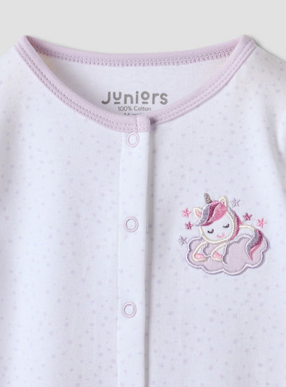 Juniors Unicorn Embroidered Sleepsuit-baby-girls-clothing-nightwear-sleepsuits-image-4