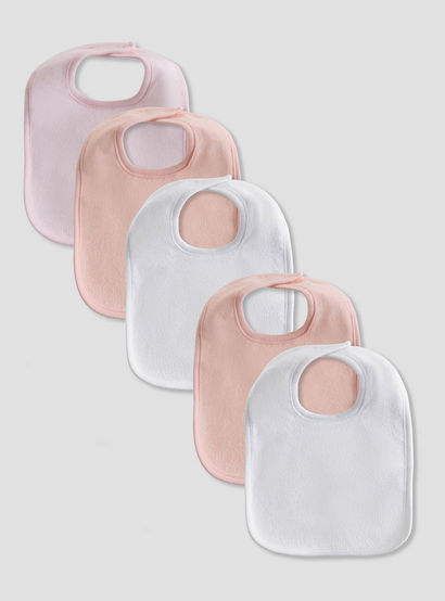 Pack of 5 Juniors Baby Bib with Hook and Loop Closure-baby-feeding-bibs-image-1