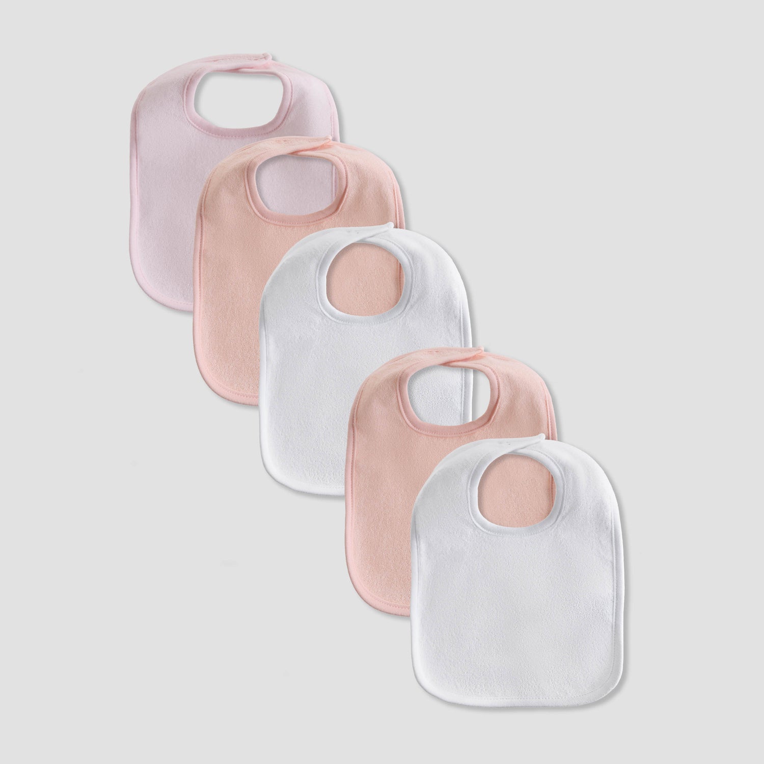 Pack of 5 Juniors Baby Bib with Hook and Loop Closure - Multicolour