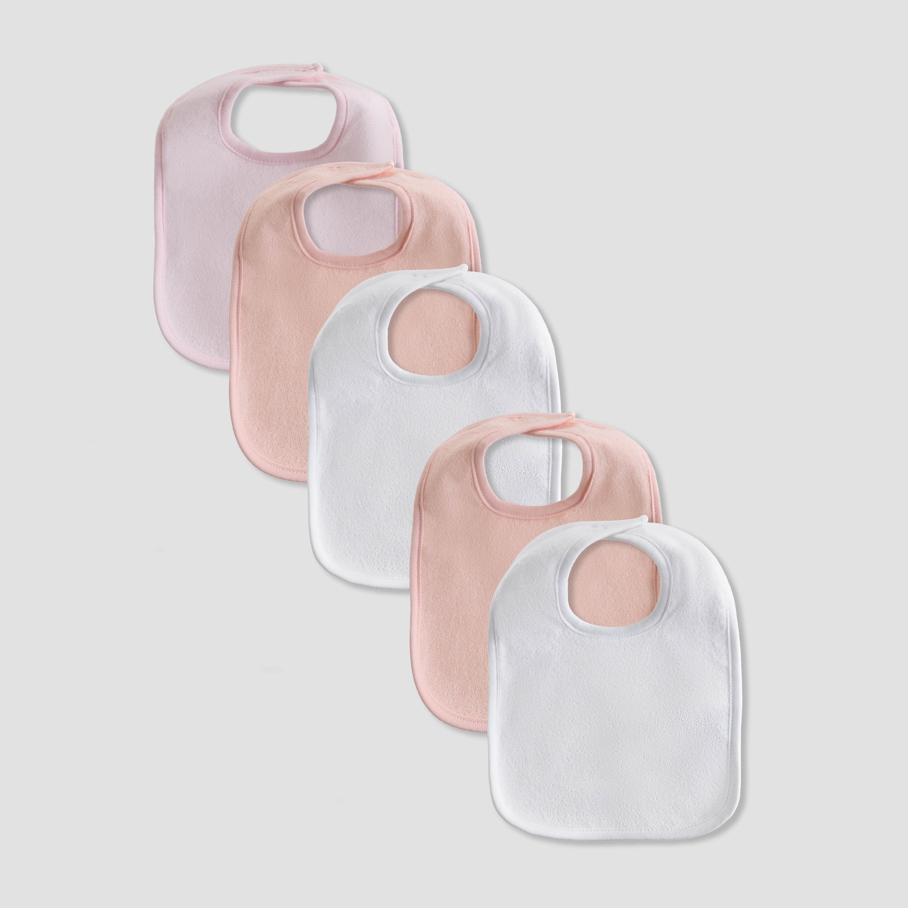 Pack of 5 Juniors Baby Bib with Hook and Loop Closure - Multicolour