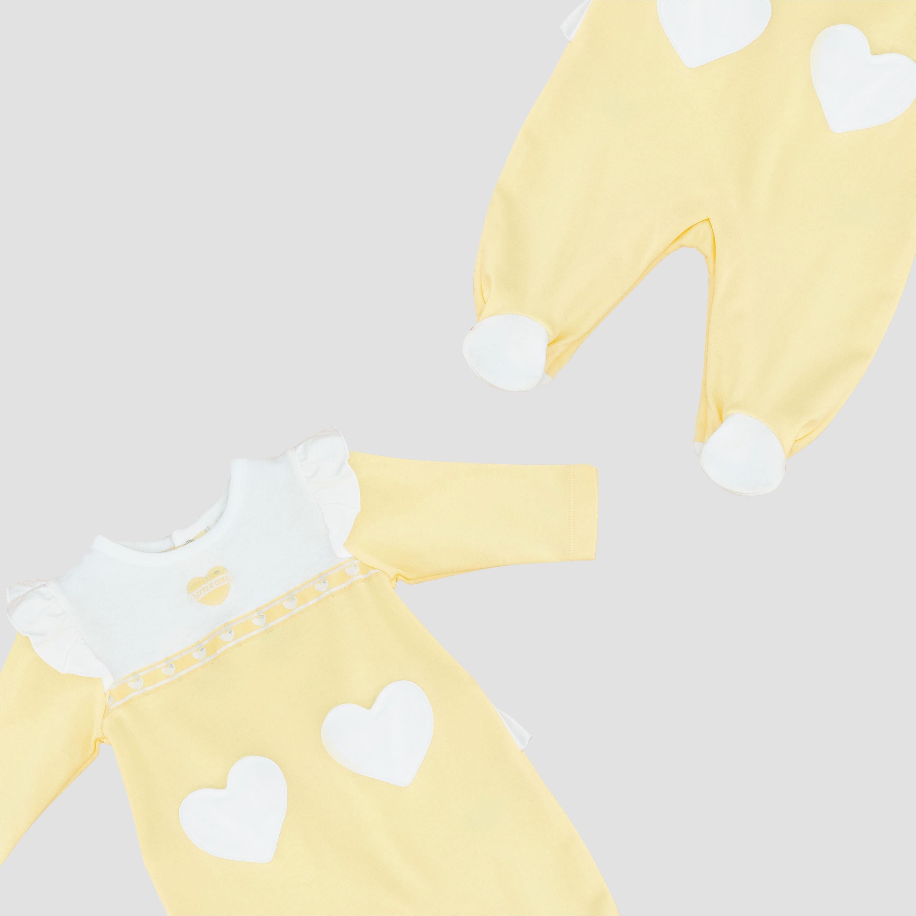 Moon Lemon Hearts Cotton Sleepsuit