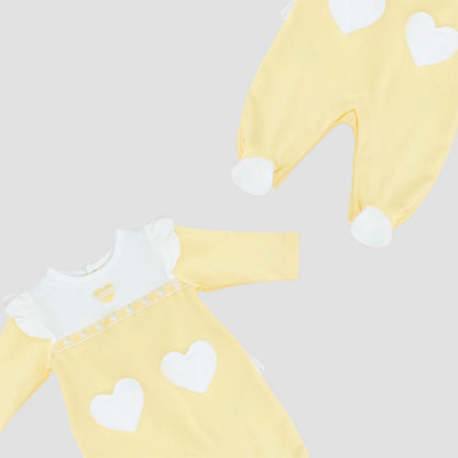 Moon Lemon Hearts Cotton Sleepsuit