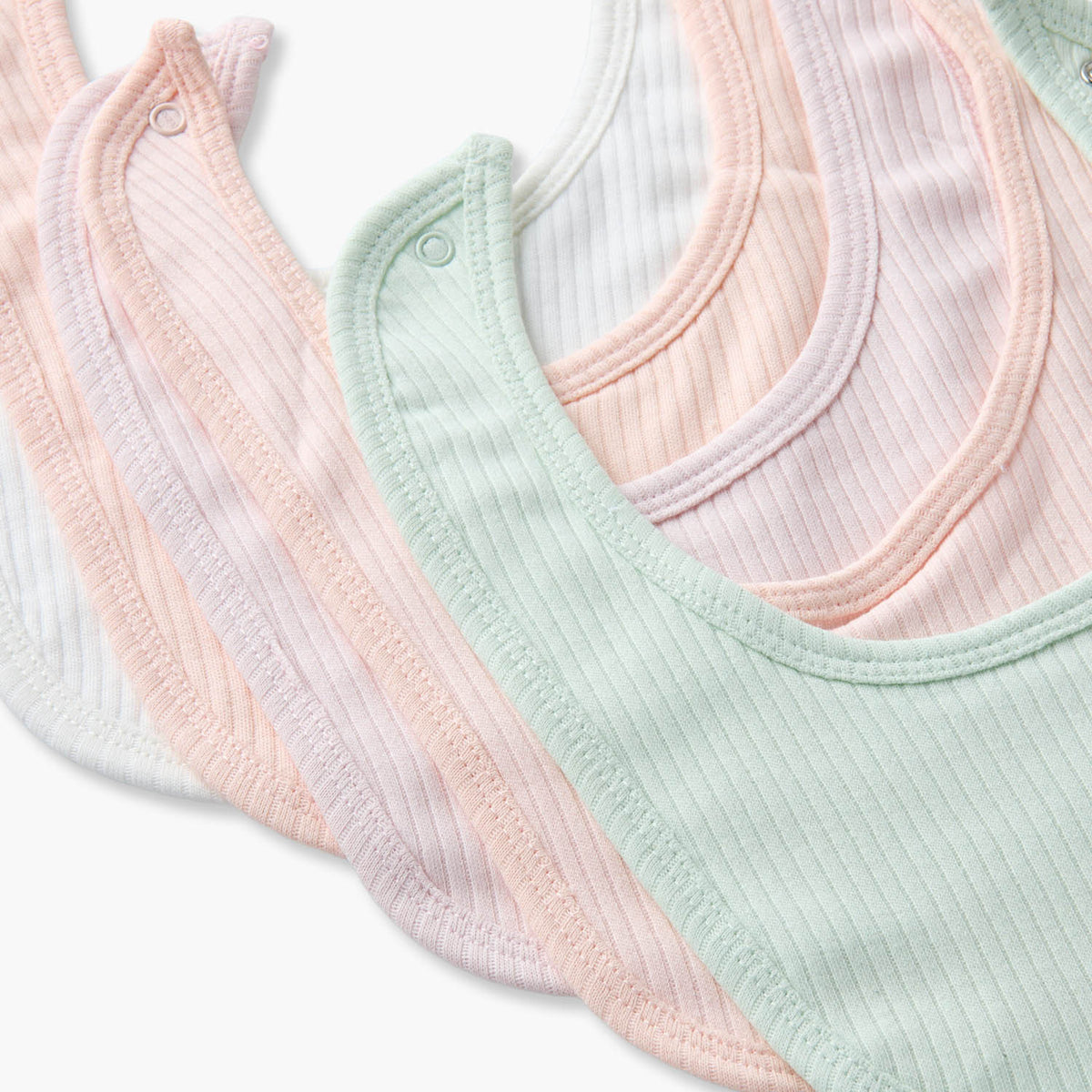 Pack of 5 Juniors Baby Bib with Ribbed Texture
