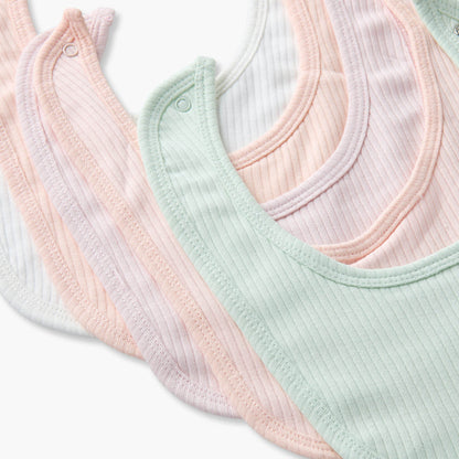 Pack of 5 Juniors Baby Bib with Ribbed Texture