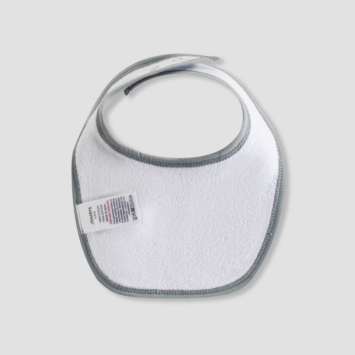Pack of 5 Juniors Baby Bib with Snap Button Closure