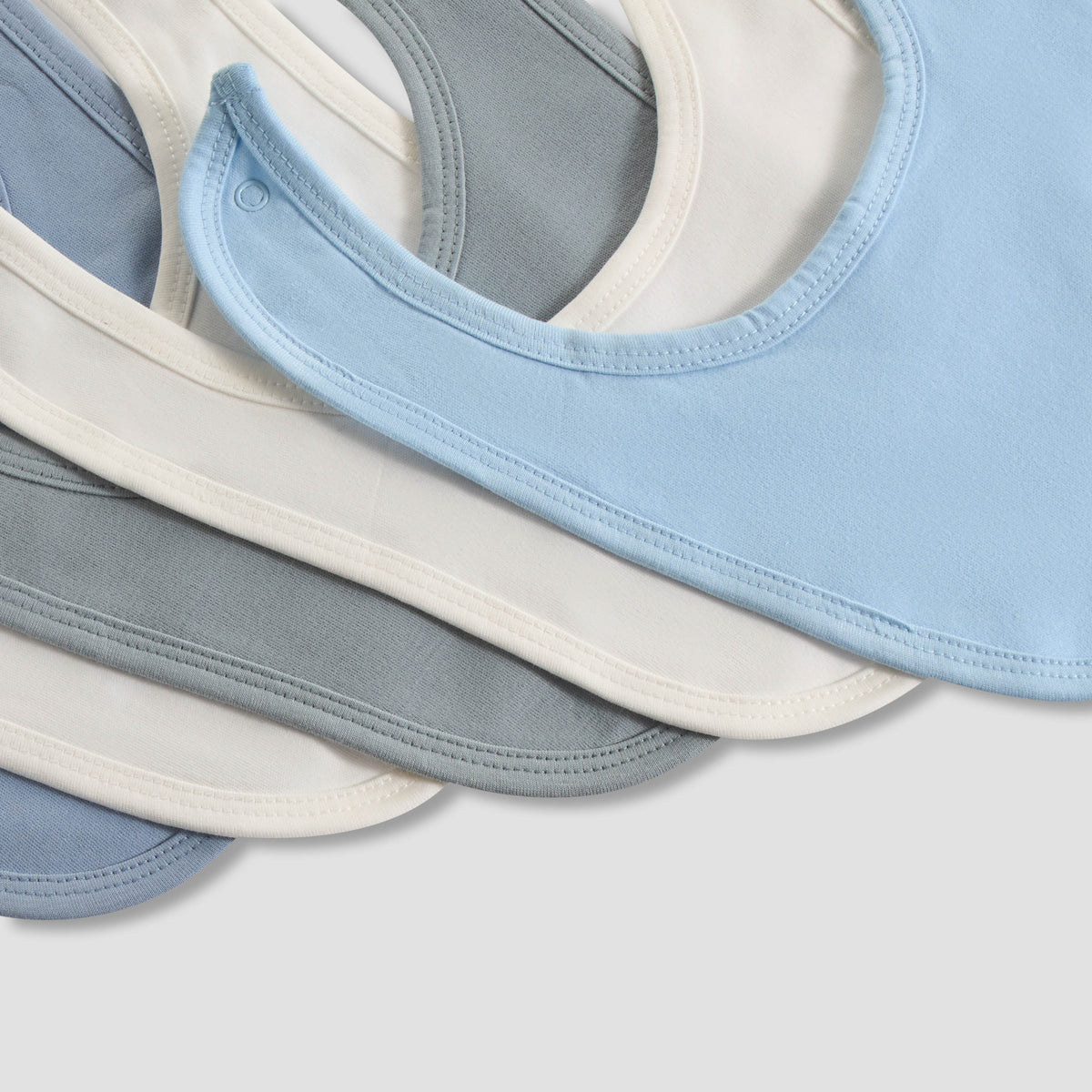 Pack of 5 Juniors Baby Bib with Snap Button Closure