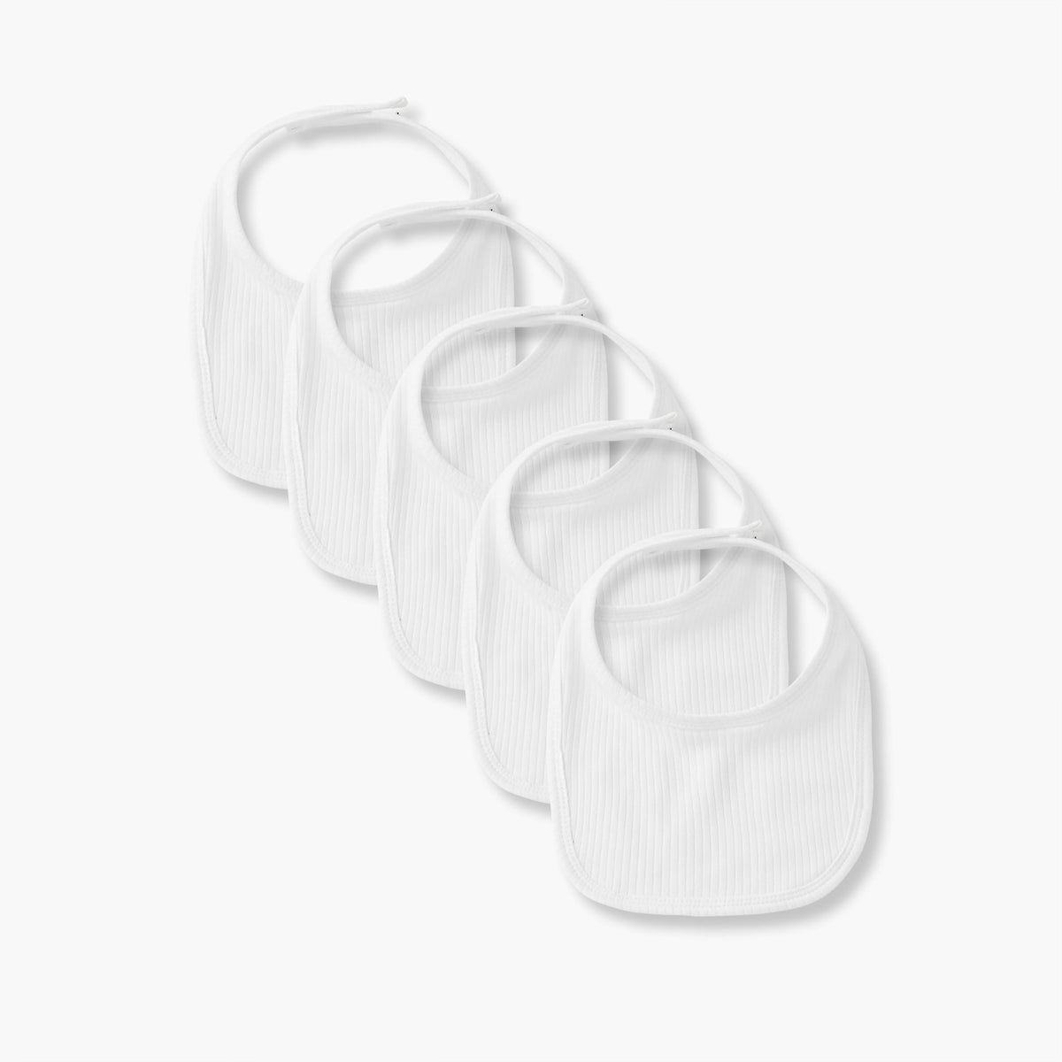 Pack of 5 Juniors Baby Bib with Ribbed Texture