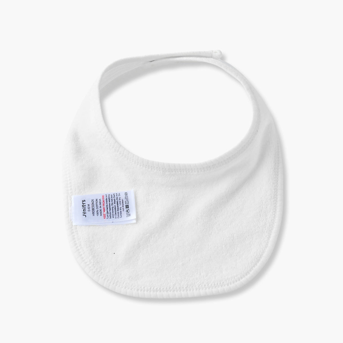 Pack of 5 Juniors Baby Bib with Ribbed Texture