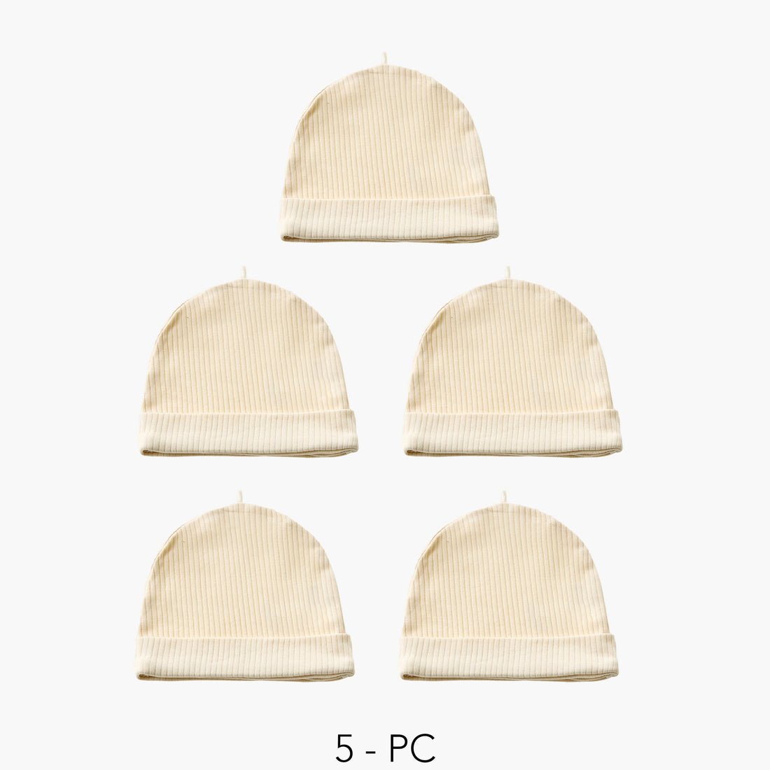 Pack of 5 Juniors Cap with Rolled Hem