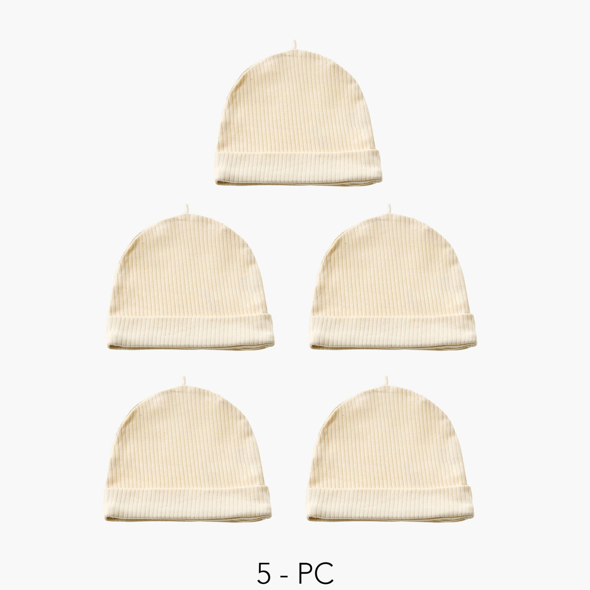 Pack of 5 Juniors Cap with Rolled Hem