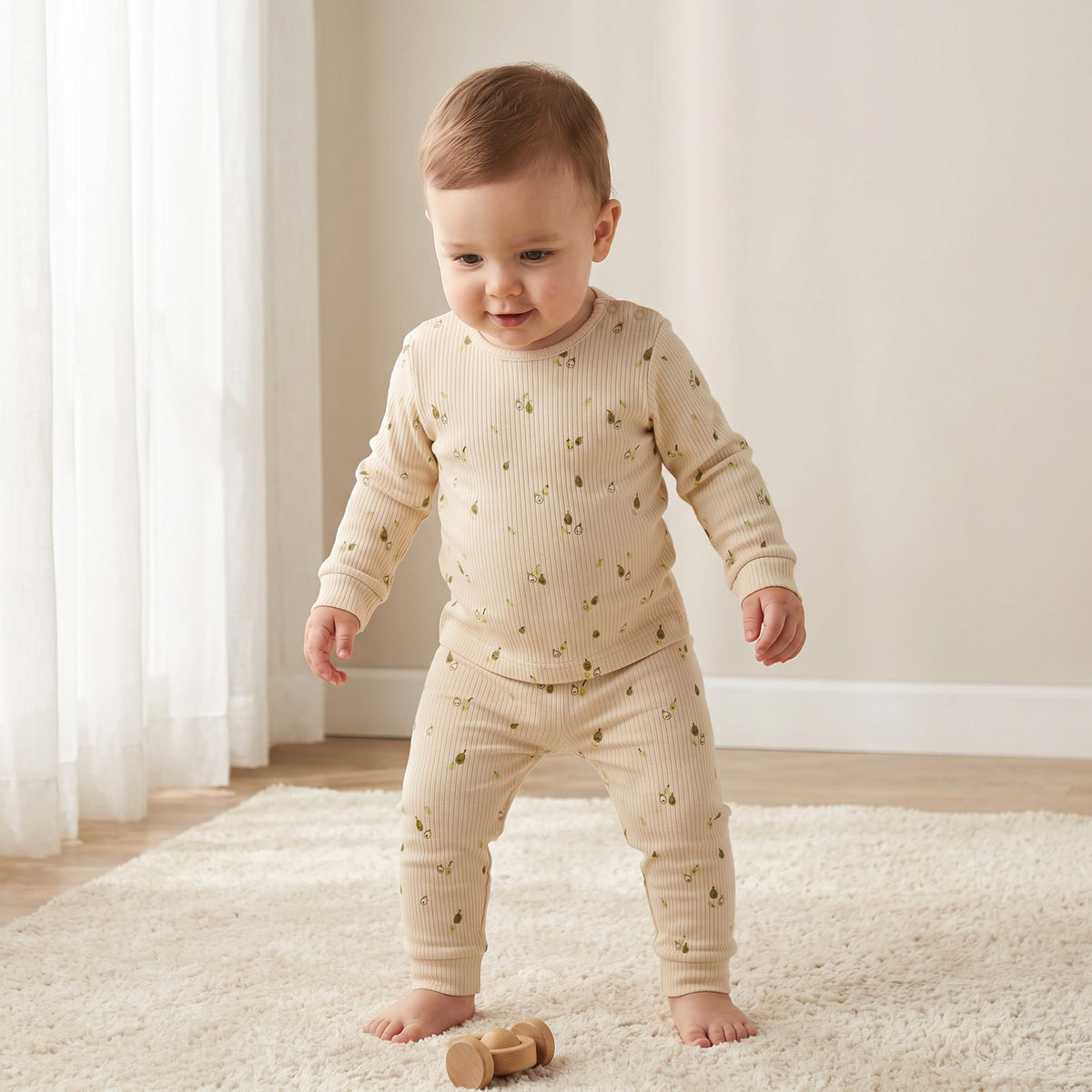 Pack of 3 Juniors Cotton Crew Neck Long Sleeves Pyjama Set with Assorted Design