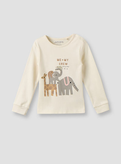 Pack of 3 Juniors Cotton Crew Neck Long Sleeves Pyjama Set with Safari Print-baby-boys-clothing-nightwear-pyjamasets-image-3