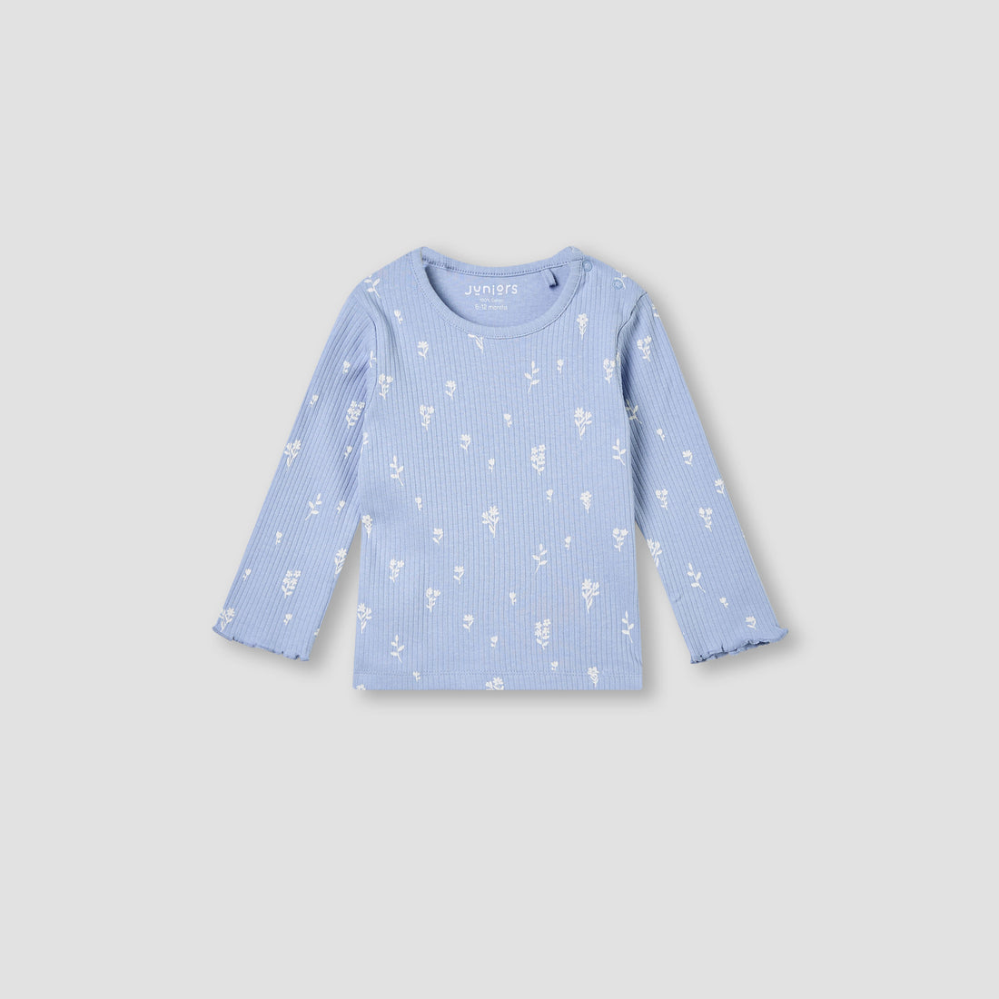 Juniors Pyjama Set with Floral Print - Cotton - Long Sleeves - Round Neck
