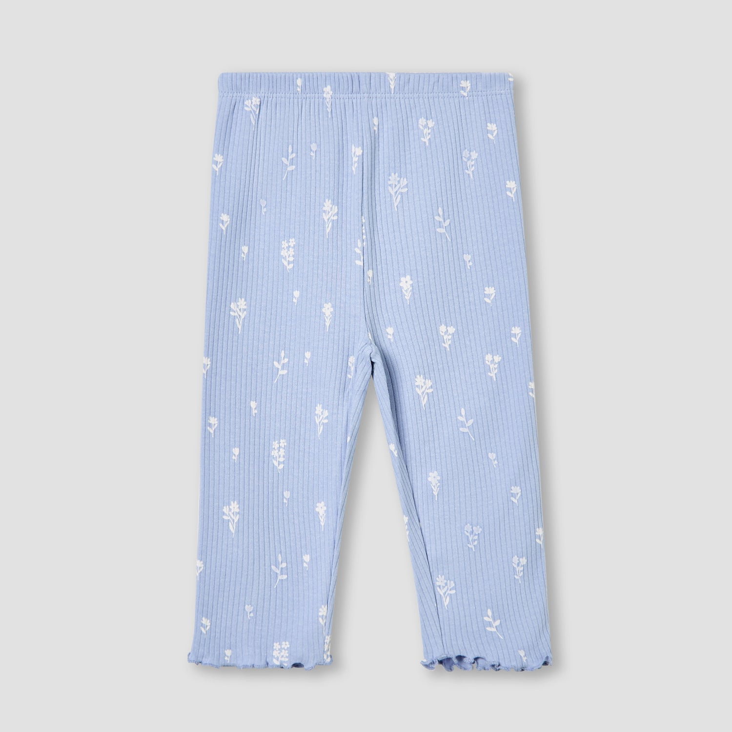 Juniors Pyjama Set with Floral Print - Cotton - Long Sleeves - Round Neck