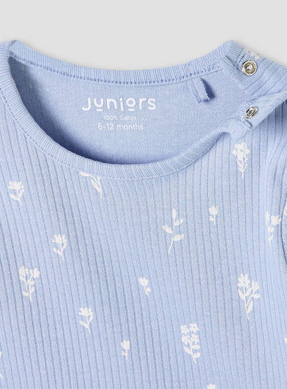 Juniors Pyjama Set with Floral Print - Cotton - Long Sleeves - Round Neck-promo_babyshop_Buy3for99_UAE130126-image-4