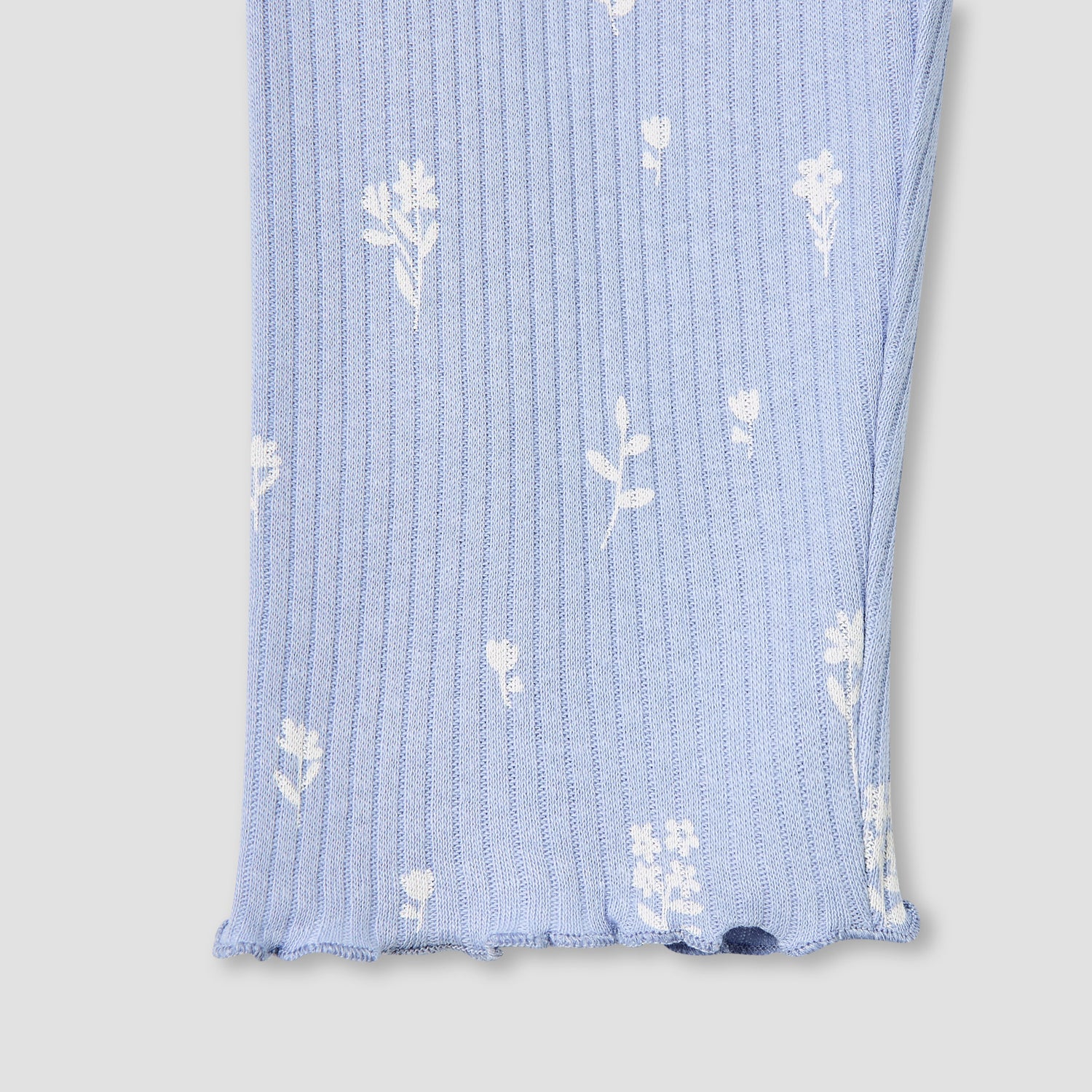 Juniors Pyjama Set with Floral Print - Cotton - Long Sleeves - Round Neck