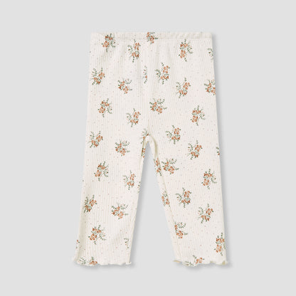 Juniors Pyjama Set with Floral Print - Cotton - Long Sleeves - Round Neck