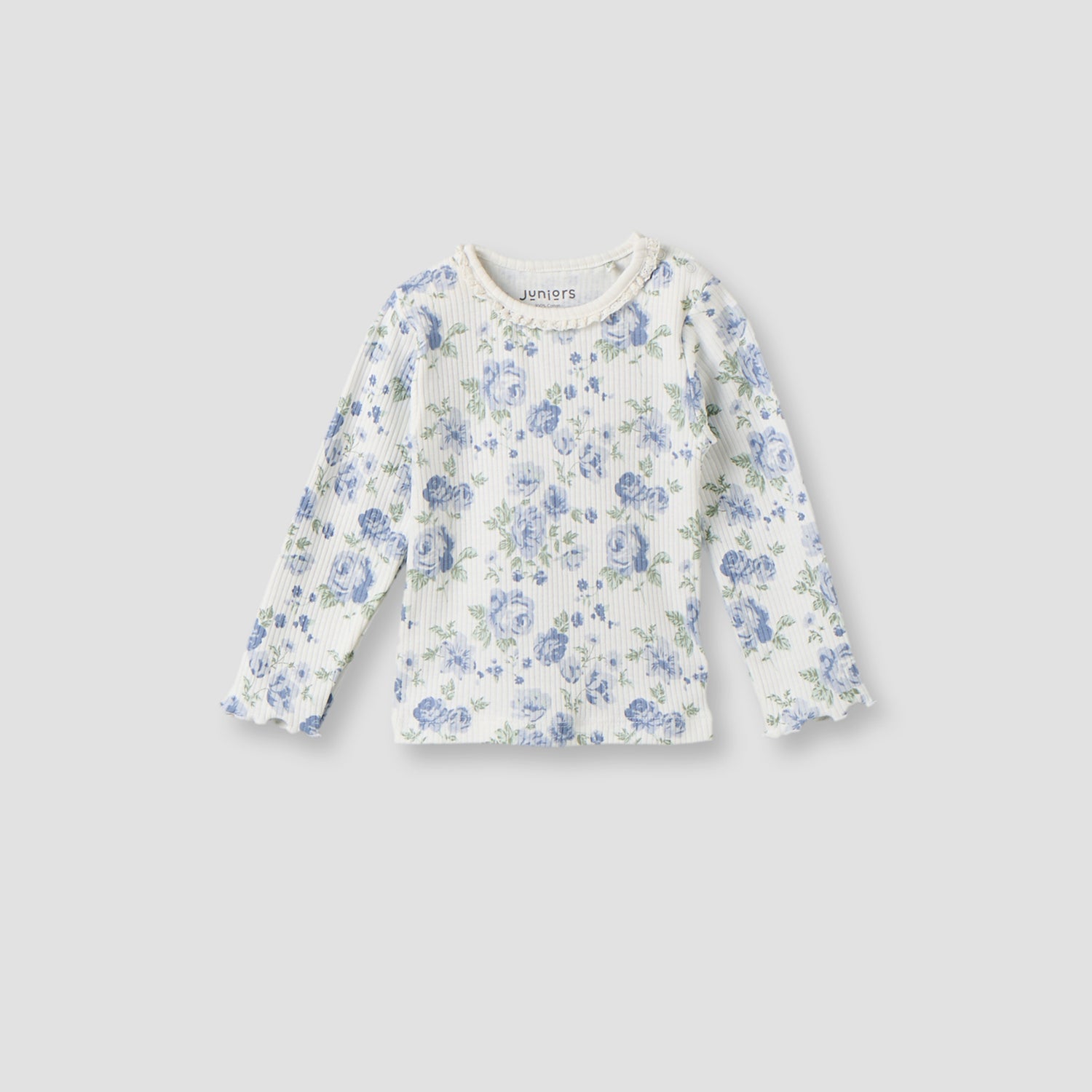 Pack of 3 Juniors Cotton Crew Neck Long Sleeves Pyjama Set with Floral Print