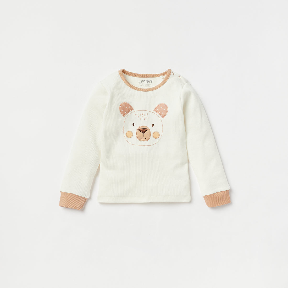 Juniors Bear Print Long Sleeves T-shirt and Pyjama Set