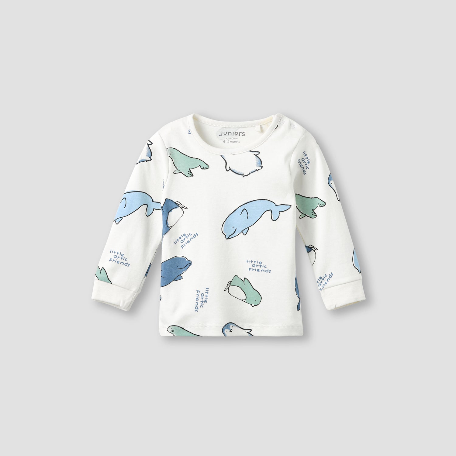 Pack of 3 Juniors Cotton Crew Neck Long Sleeves Pyjama Set with Print