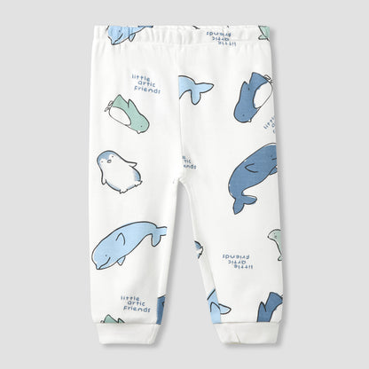 Pack of 3 Juniors Cotton Crew Neck Long Sleeves Pyjama Set with Print