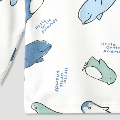 Pack of 3 Juniors Cotton Crew Neck Long Sleeves Pyjama Set with Print