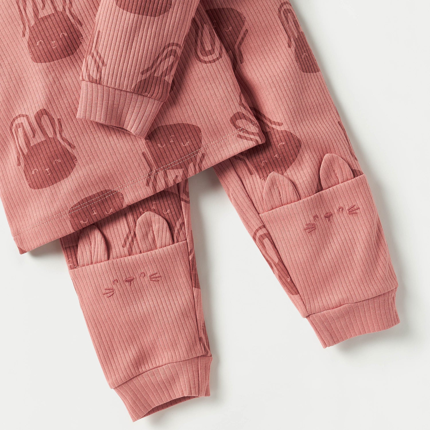 Juniors All-Over Bunny Print T-shirt and Pyjama Set
