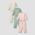 Pack of 3 Juniors Cotton Crew Neck Long Sleeves Pyjama Set with Floral Print - Multicolour / 12-18 mths