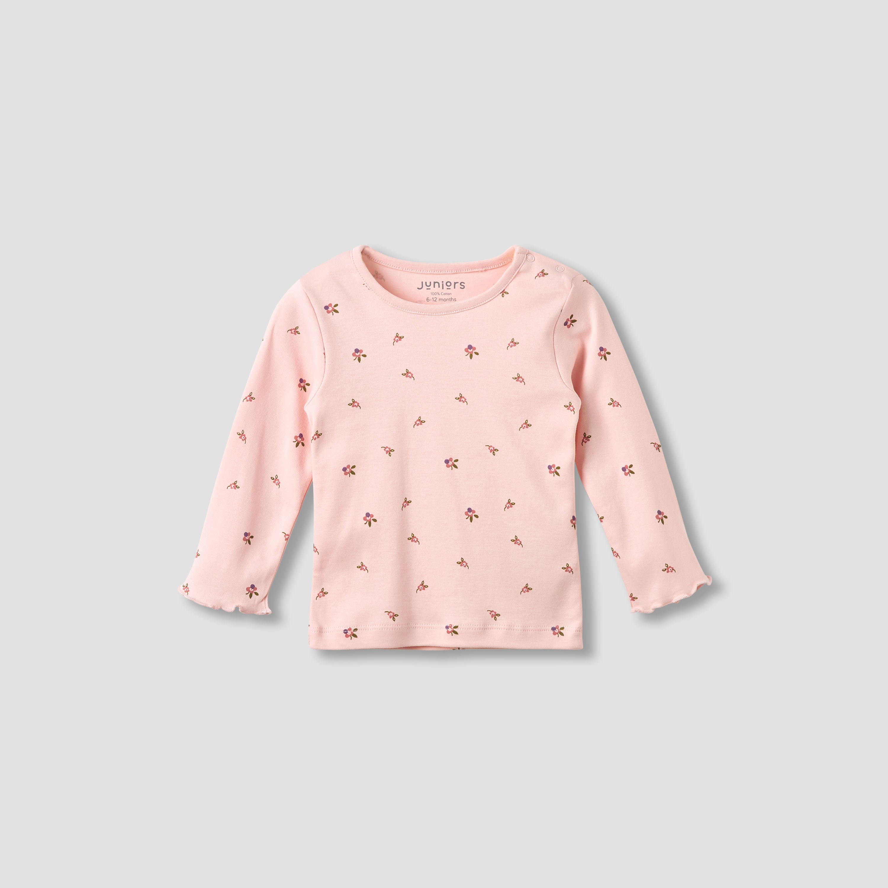 Pack of 3 Juniors Cotton Crew Neck Long Sleeves Pyjama Set with Floral Print