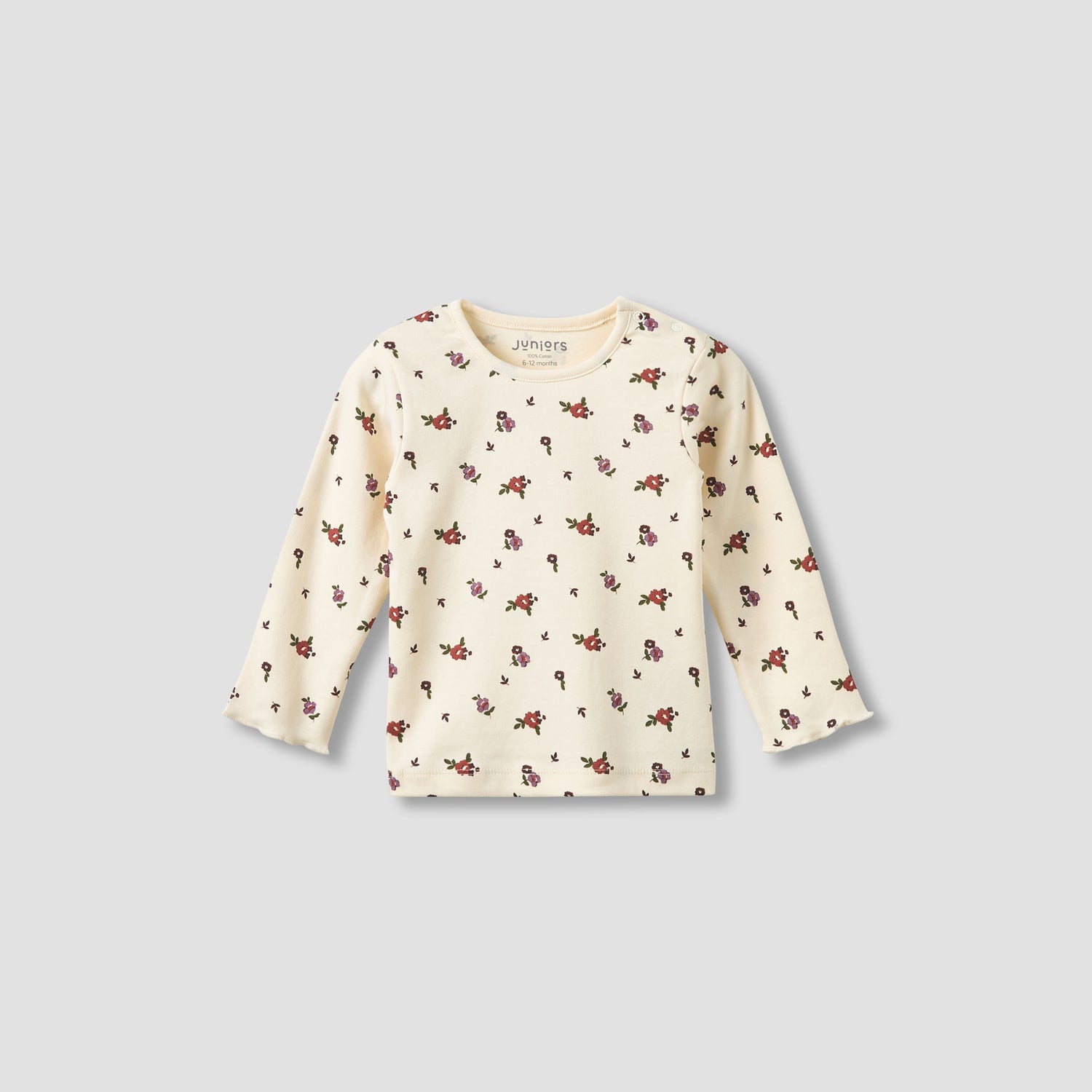 Pack of 3 Juniors Cotton Crew Neck Long Sleeves Pyjama Set with Floral Print