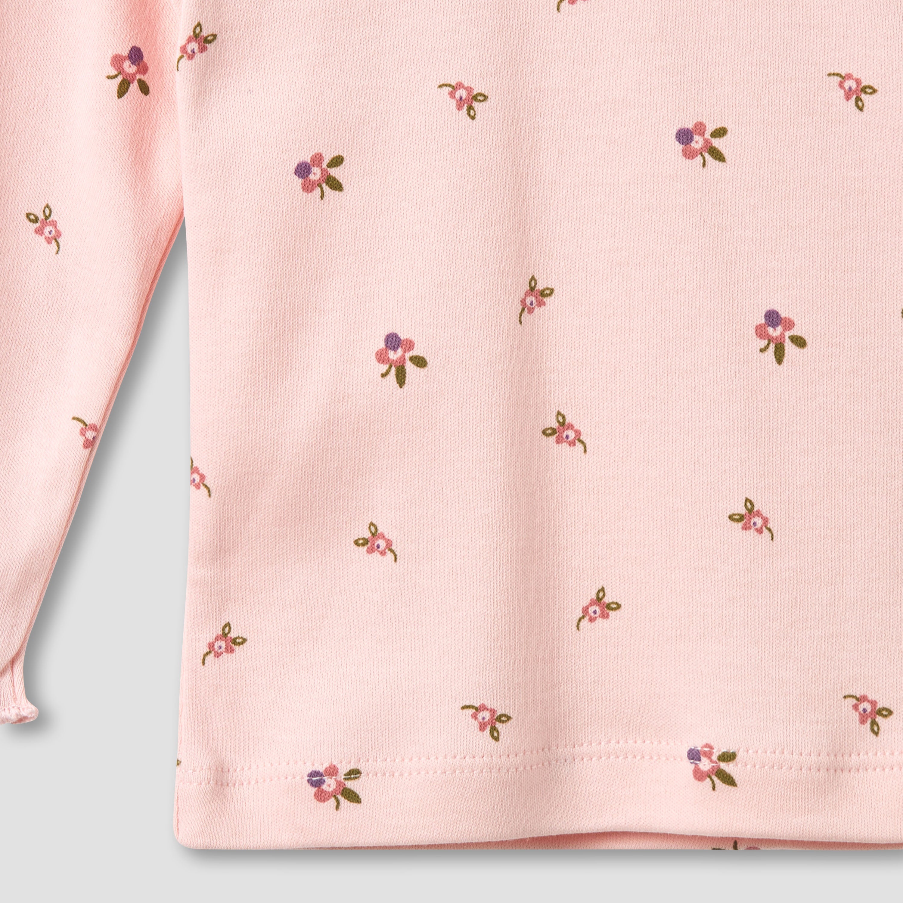 Pack of 3 Juniors Cotton Crew Neck Long Sleeves Pyjama Set with Floral Print