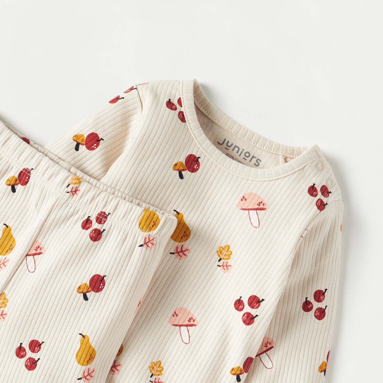 Juniors All-Over Fruit Print T-shirt and Pyjama Set