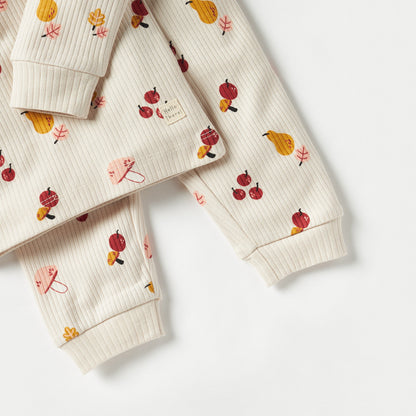 Juniors All-Over Fruit Print T-shirt and Pyjama Set
