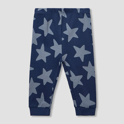 Set of 3 Juniors Cotton Long Sleeves Pyjama Set with Star Print