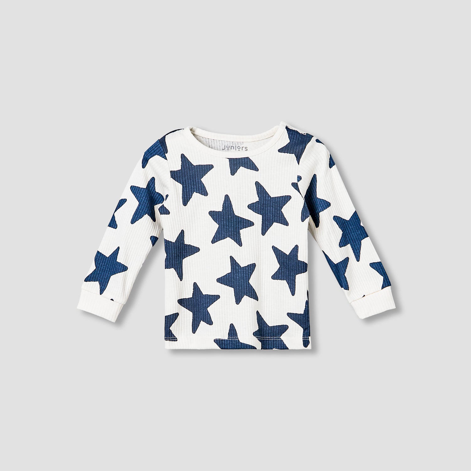 Set of 3 Juniors Cotton Long Sleeves Pyjama Set with Star Print
