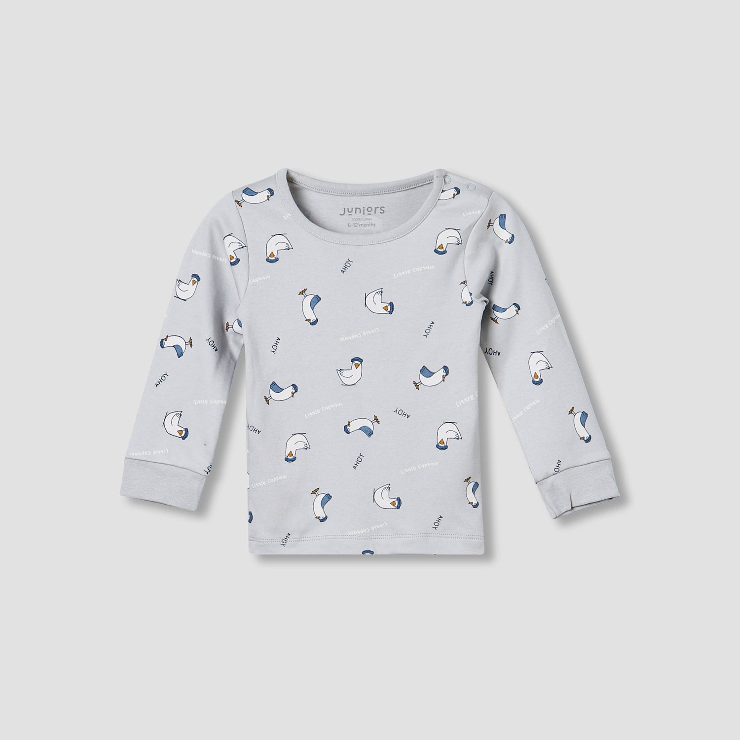 Set of 3 Juniors Cotton Long Sleeves Pyjama Set with Duck Print