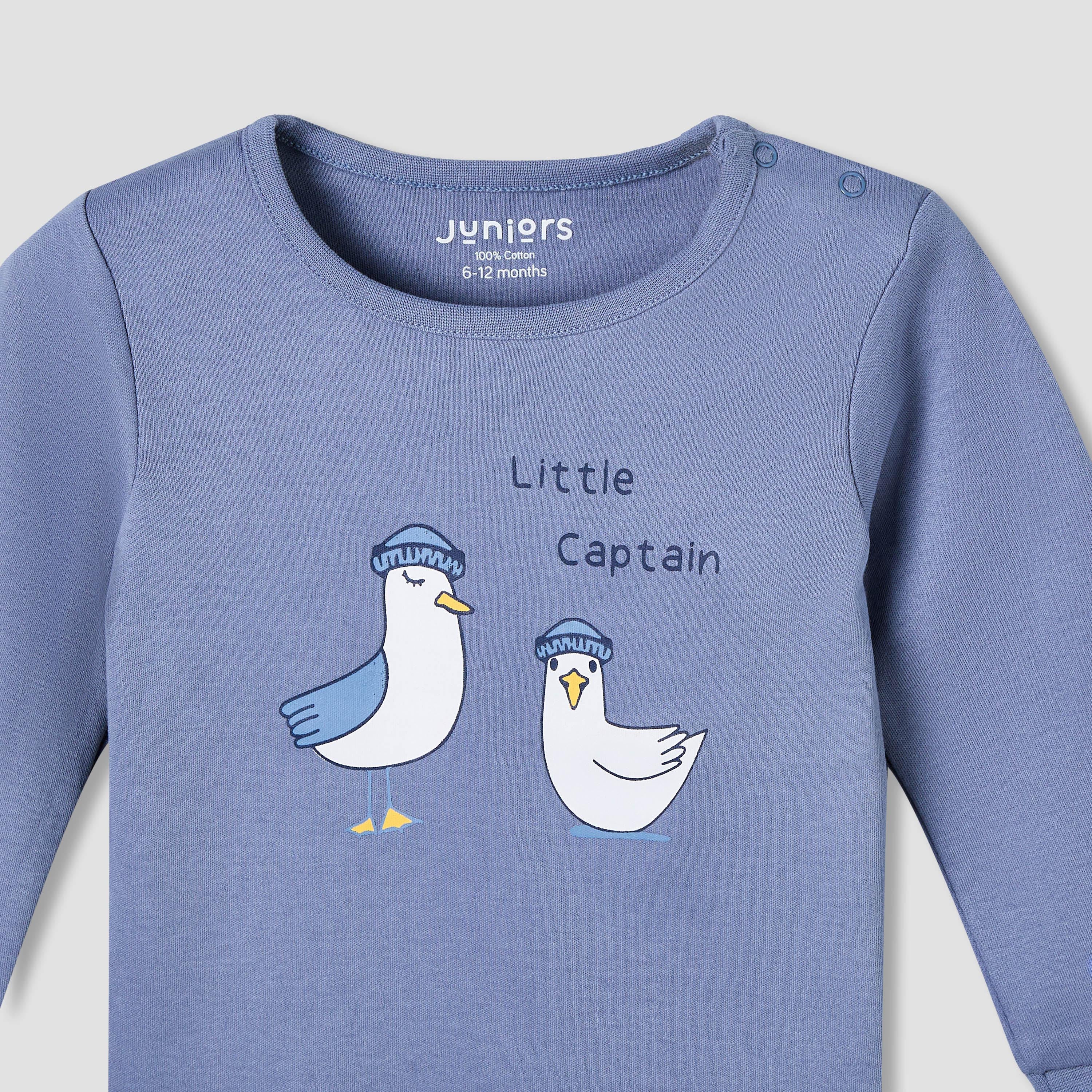 Set of 3 Juniors Cotton Long Sleeves Pyjama Set with Duck Print