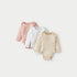 Juniors Solid Long Sleeves Bodysuit with Snap Button Closure - Set of 3 - Multicolour / 12-18 mths