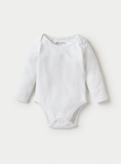 Juniors Solid Long Sleeves Bodysuit with Snap Button Closure - Set of 3-baby-boys-clothing-multipacks-image-3