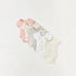 Juniors Pointelle Textured Bodysuit with Short Sleeves and Button Closure - Set of 5 - Multicolour / 12-18 mths
