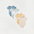 Juniors Ribbed Round Neck Bodysuit with Short Sleeves - Set of 5 - Multicolour / 18-24 mths