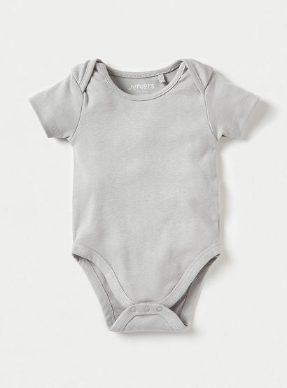 Juniors Solid Short Sleeves Bodysuit with Snap Button Closure - Set of 5-baby-boys-clothing-multipacks-image-2
