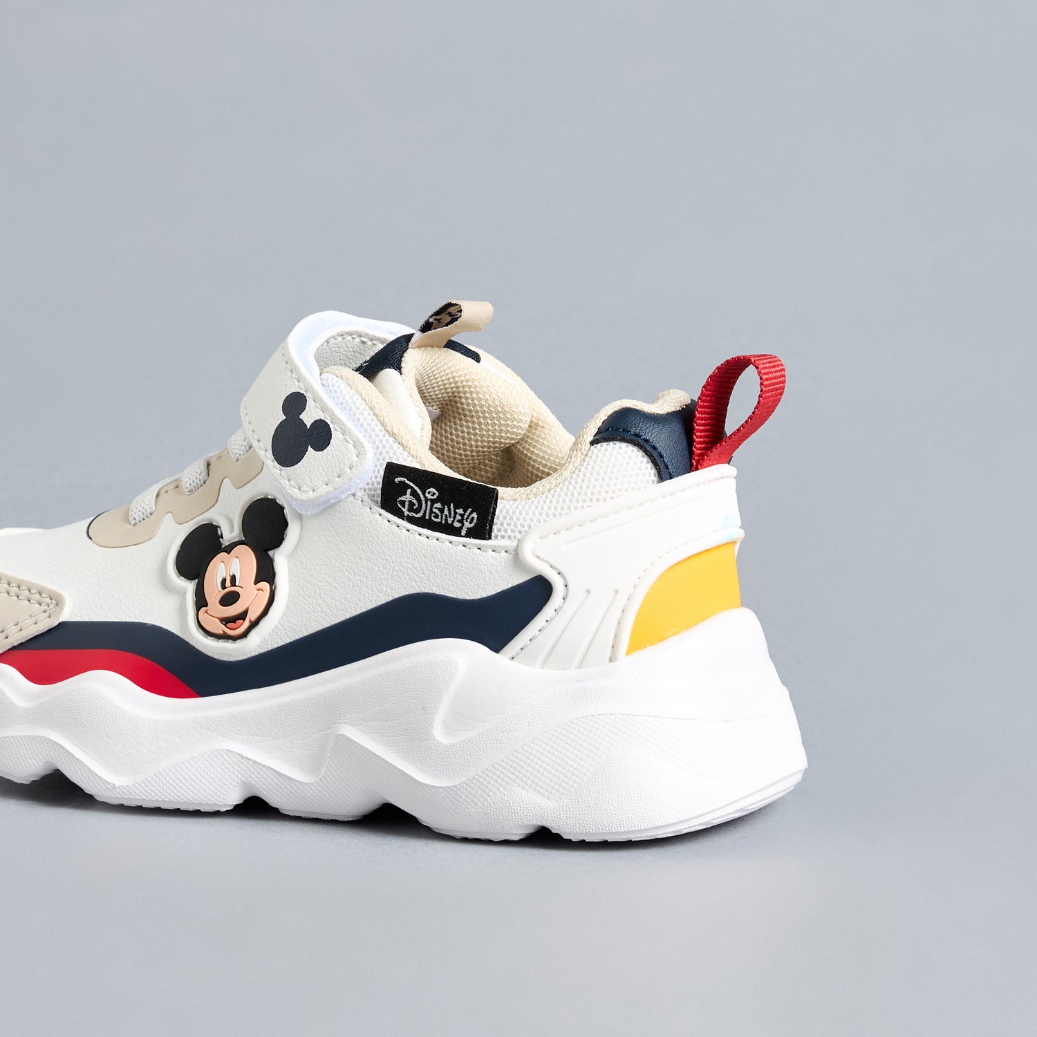 Mickey Mouse Applique Sneakers with Hook and Loop Closure