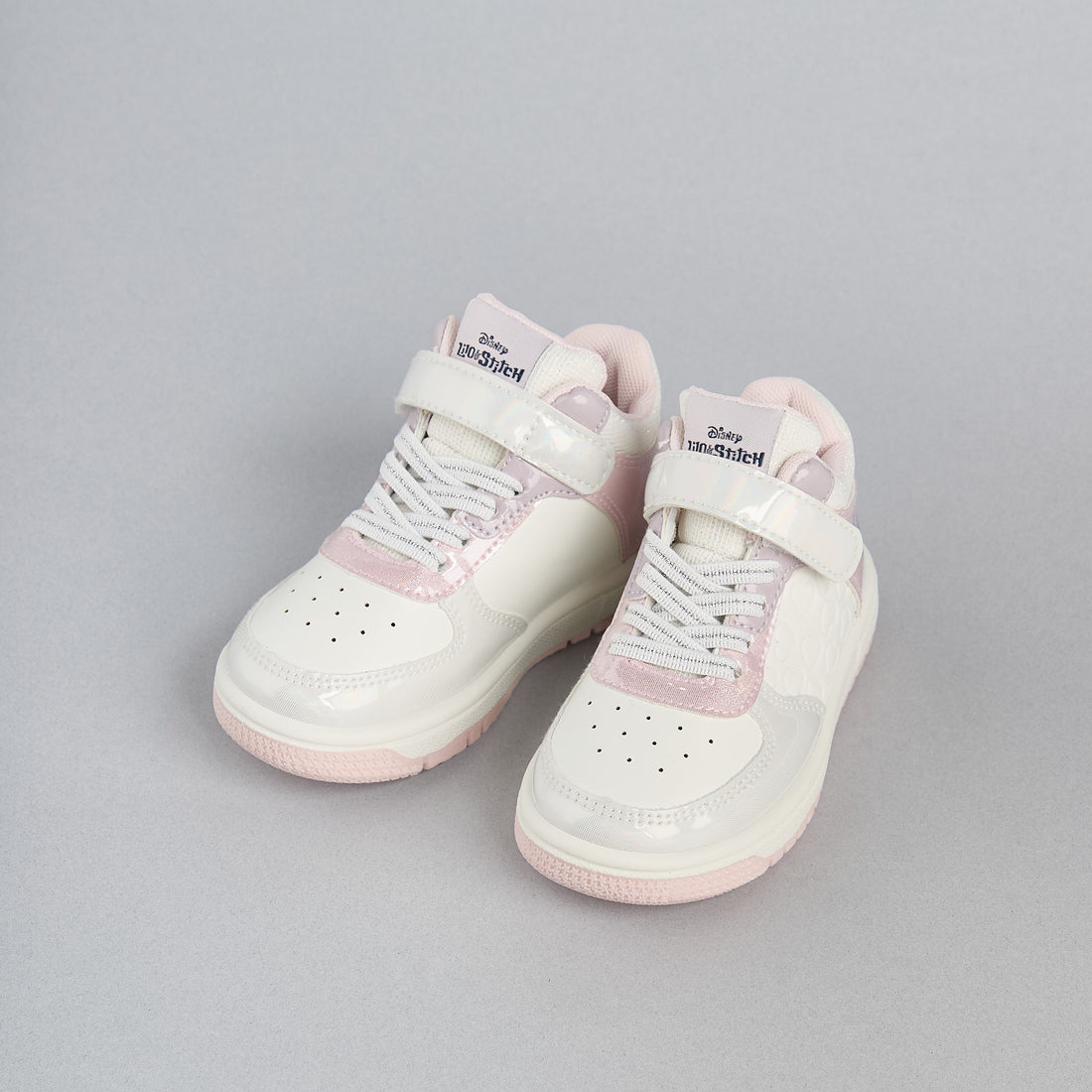 Stitch Print High-Top Sneakers with Hook and Loop Closure