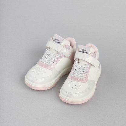 Stitch Print High-Top Sneakers with Hook and Loop Closure