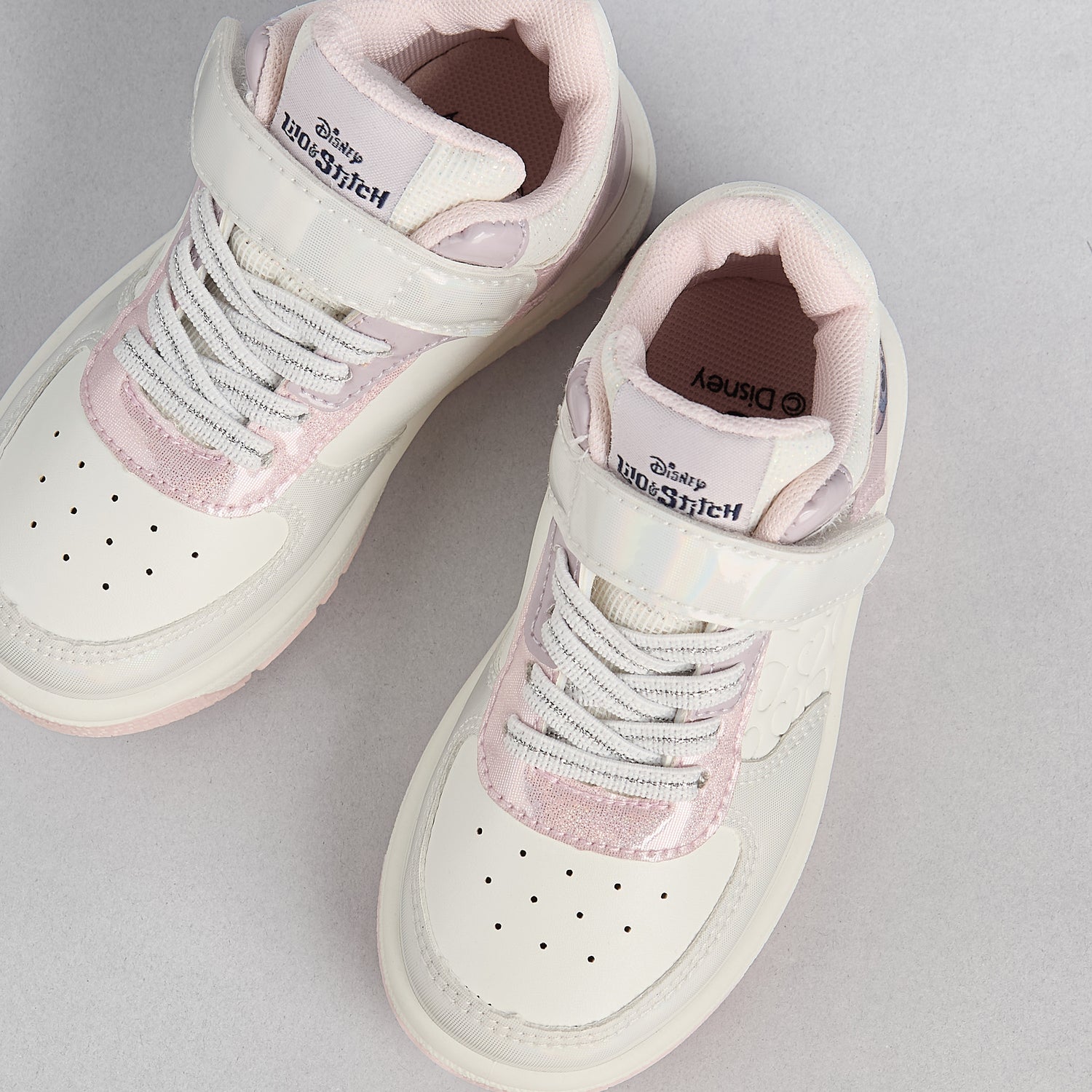 Stitch Print High-Top Sneakers with Hook and Loop Closure