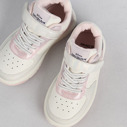 Stitch Print High-Top Sneakers with Hook and Loop Closure