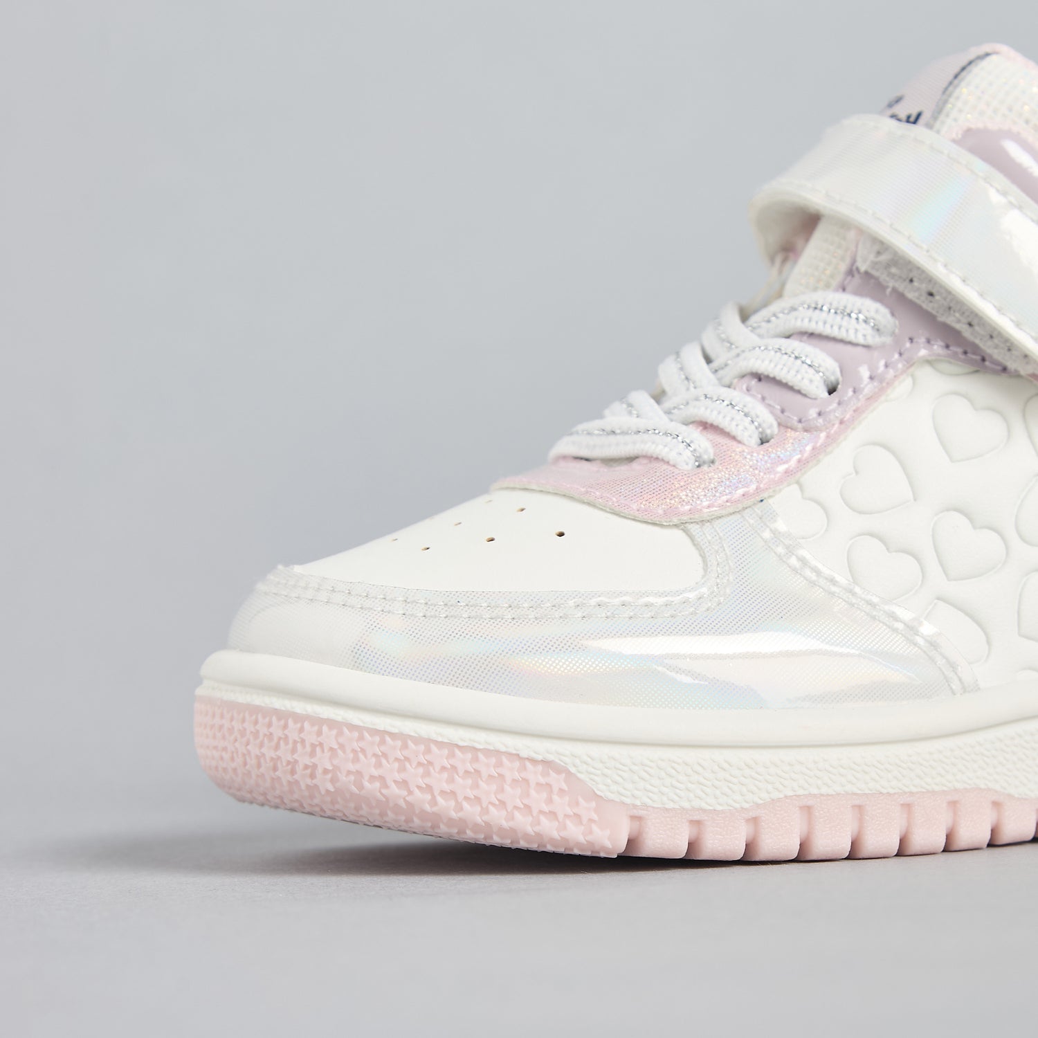 Stitch Print High-Top Sneakers with Hook and Loop Closure